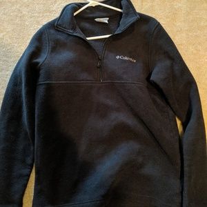 Columbia Fleece Quarter Zip Pull Over Medium Black